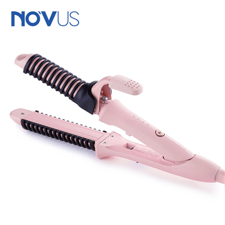 NV108B Ceramic 2 In 1 Straightener Curling Iron